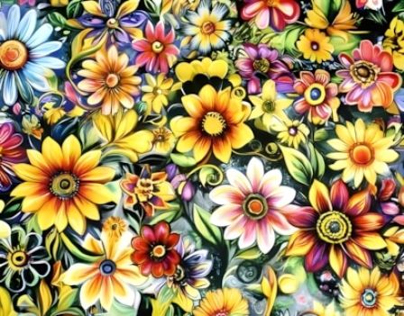 Groovy Garden Black dog collar #3